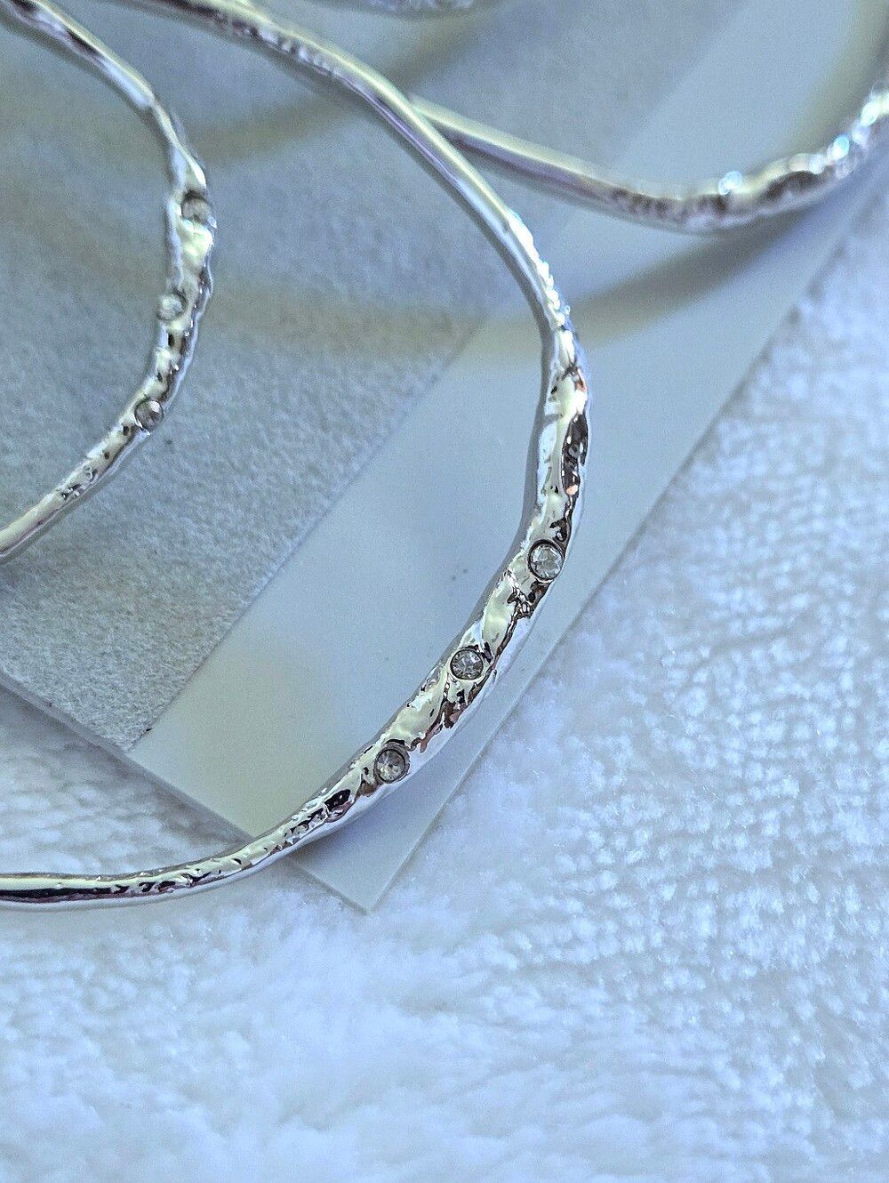 Alexis Bittar Silver🤍 "Solanales" Molten Double✌️ Hoop Earrings - Picture 15 of 16